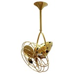 Jarold Directional Metal Ceiling Fan - Brushed Brass