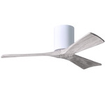 Irene Hugger Ceiling Fan - Gloss White / Barn Wood Tone