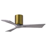Irene Hugger Ceiling Fan - Brushed Brass / Barn Wood Tone