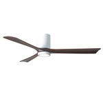 Irene Hugger Ceiling Fan - Gloss White / Walnut Tone