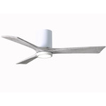 Irene Hugger Ceiling Fan - Gloss White / Barn Wood Tone