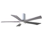 Irene Hugger Ceiling Fan - Gloss White / Barn Wood Tone
