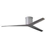 Eliza Hugger Ceiling Fan - Brushed Nickel / Old Oak