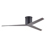 Eliza Hugger Ceiling Fan - Matte Black / Old Oak