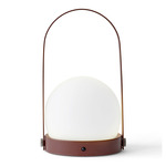 Carrie Portable Table Lamp - Burned Red / White