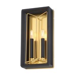 Sable Point Wall Sconce - Black / Gold