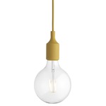 E27 Pendant - White / Mustard