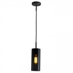 Brompton Pendant - Weathered Brass / Anthracite