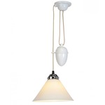 Cobb Rise and Fall Pendant - White / Natural White