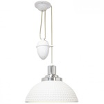 Cosmo Rise & Fall Dimple Pendant - White / Natural White