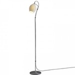 Fin Floor Lamp - White / Satin Chrome