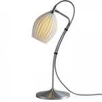 Fin Stem Table Lamp - White / Satin Chrome