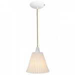 Hector Pleat Pendant Lamp - White / Natural White