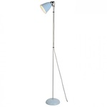 Hector Dome Floor Light - Chrome / Light Blue