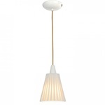 Hector Pleat Pendant Lamp - White / Natural White