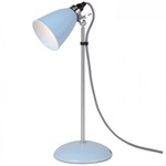 Hector Dome Table Lamp - Chrome / Light Blue
