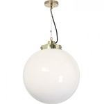 Globe Pendant - Brass / Opal