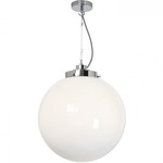 Globe Pendant - Chrome / Opal