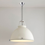 Titan Size 5 Pendant with Etched Glass Diffuser - Putty Grey / Etched Glass