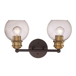 Warm Globe Bathroom Vanity Light - Black / Clear