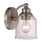 Bell Wall Sconce - Brushed Nickel / Clear