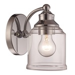 Bell Wall Sconce - Polished Chrome / Clear