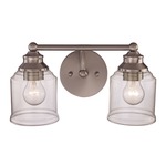 Bell Bathroom Vanity Light - Brushed Nickel / Clear