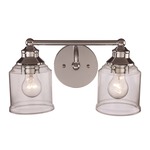 Bell Bathroom Vanity Light - Polished Chrome / Clear