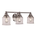 Bell Bathroom Vanity Light - Polished Chrome / Clear