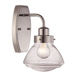 Flared Seedy Wall Sconce - Polished Chrome / Seeded