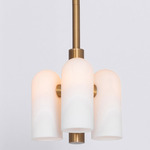 Odyssey Tube Pendant - Lacquered Burnished Brass / Opal Matte