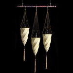 Cesendello Silk Rod Pendant - Brass / Ivory Classic Silk