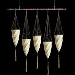 Cesendello Silk Rod Pendant - Brass / Ivory Classic Silk