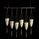 Cesendello Silk Rod Pendant - Brass / Ivory Classic Silk