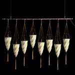 Cesendello Silk Rod Pendant - Brass / Ivory Classic Silk