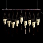 Cesendello Silk Rod Pendant - Brass / Ivory Classic Silk