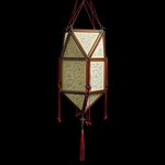 Concubina Peonia Pendant - Brass / Ivory Classic Silk