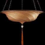 Scudo Saraceno Glass Pendant - Brass / Gold Mosaic