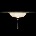 Scudo Saraceno Glass Ring Ceiling Light Fixture - Brass / White Classic