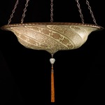 Scudo Saraceno Glass Pendant - Brass / Silver Classic
