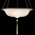 Scudo Saraceno Glass Pendant - Brass / White Classic