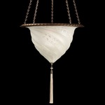 Samarkanda Pendant - Brass / White Serpentine