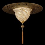 Samarkanda Glass Ring Ceiling Light Fixture - Brass / Gold Serpentine