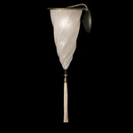Cesendello Glass Straight Wall Sconce - Brass / White Classic