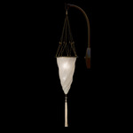 Cesendello Glass Arc Wall Sconce - White Classic