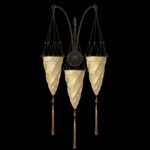 Cesendello Glass Triple Arc Wall Sconce - Brass / Gold Classic