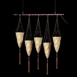 Cesendello Glass Rod Pendant - Brass / Gold Classic