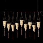 Cesendello Glass Rod Pendant - Brass / Gold Classic