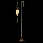 Cesendello Glass Floor Lamp - Green / Gold Classic