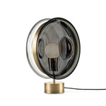 Orbital Table Lamp - Light Patina Brass / Mercury Black